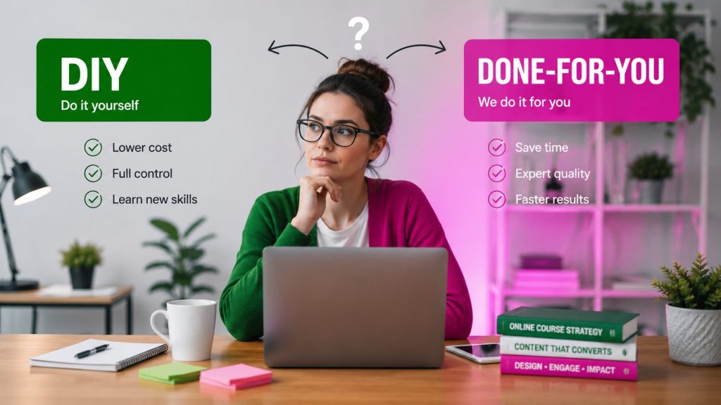 Done-for-You vs. DIY- Which Online Course Design Path Is Best for You