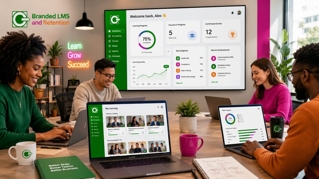 How a How a Bespoke LMS for Business Helps You Scale Employee Training, Boost Productivity and Retain Top Talent Learning Management System Improves Your Client Retention Feature